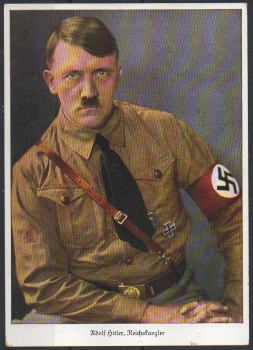 Propagandakarte (Photo Hoffmann), mit Briefmarke Michel Nr. DR. 662 gestempelt.